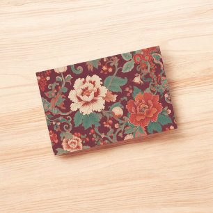 Burgund Chinoiserie Grandmillenial Toile Seidenpapier