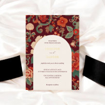 Burgund Chinoiserie Hochzeit Elegantes Klassisches
