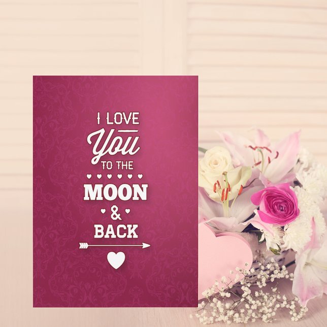 Burgund Damask Abstrakt Valentine Feiertagskarte (Von Creator hochgeladen)