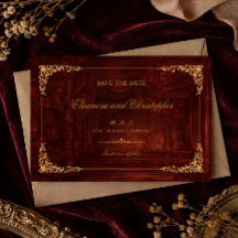 Burgund Einladung zur Grand Opera Save the Date