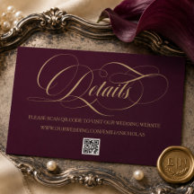 Burgund-elegante Hochzeitsdetails