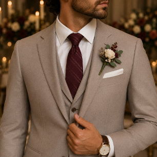 Burgund-elegante Weinrote Hochzeit & Geschäft Krawatte