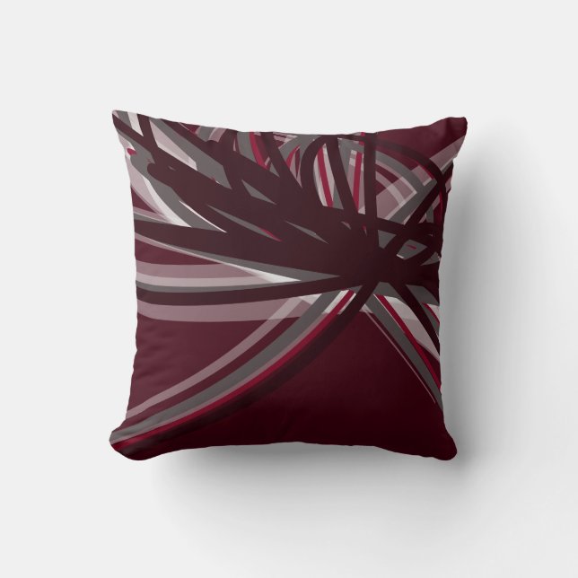 Burgund Elegantes Abstraktes Multifunktionsdesign Kissen (Vorderseite)