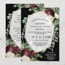 Burgund Elfenbein Dunkellaune Rose Eukalyptus