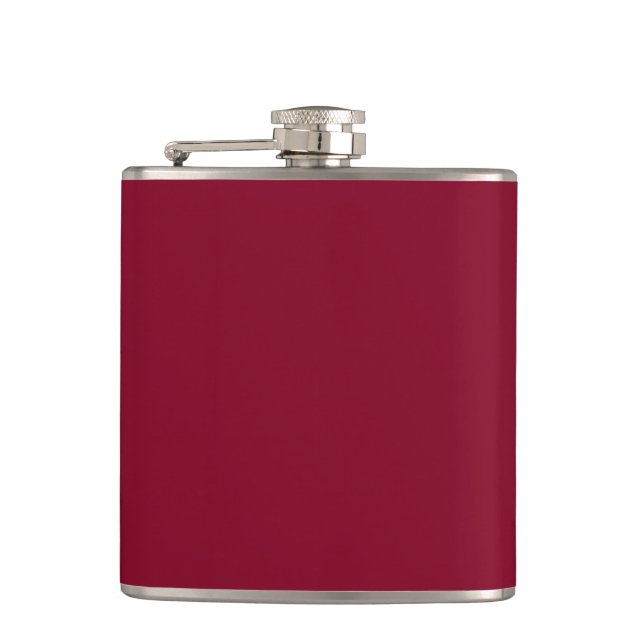Burgund (feste Farbe) Flachmann (Vorderseite)