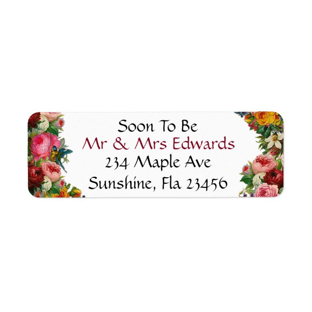 Burgund Floral Wedding bald Mr. und Mrs. (Vorne)