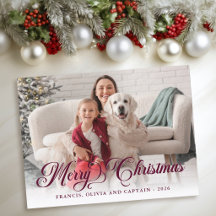 Burgund Frohe Weihnachten Hübsche Kalligrafie Foto