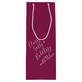 Burgund Funny Wine Puns Weinbeutel Geschenktüte Für Weinflaschen