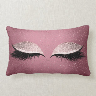 Burgund Glitzer Lashes Augen Rose Schlag Lendenkissen