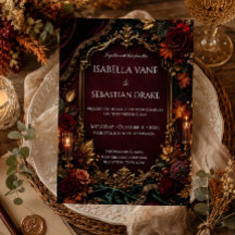 Burgund & Gold Dark Romance Hochzeit 