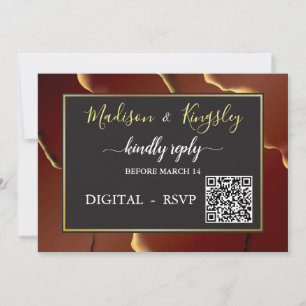 🤵 Burgund Gold Elegante Abstrakte Hochzeit Einladung