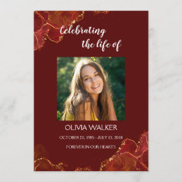 Burgund & Gold Order of Service Program Programm