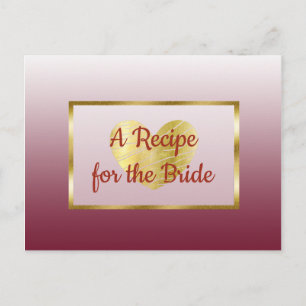 Burgund & Gold Prädikat Hochzeit Rezept Karte