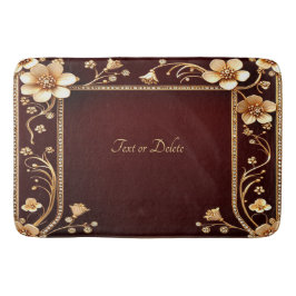Burgund Golden Blume Badematte