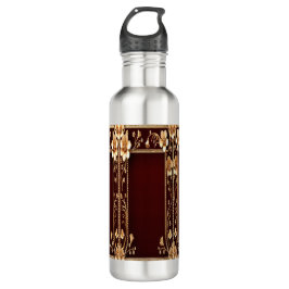 Burgund Golden Blume Wasserflasche Edelstahlflasche