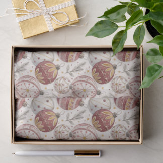 Burgund Goldene Weihnachtsbaumschmuck-Tissue-Papie Seidenpapier