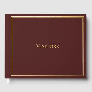 Burgund-goldenes Gästebuch