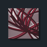 Burgund & Grau Abstrakte Ribbons | Schatten und Li Leinwanddruck<br><div class="desc">Stilvolles,  modernes bordeauxfarbenes und graues Design mit abstrakten Bändern in Schatten und Licht. Sie können die Hintergrundfarbe und/oder Zeilenfarbe ändern. Wählen Sie 'anpassen' und navigieren Sie zum Bereich Ebenen,  um das Bild(e) anzuzeigen und die Hintergrundfarbe oder die Zeilenrandfarbe zu ändern,  um Ihr Design an den Anzug Ihrer Wohngestaltung anzupassen.</div>