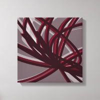 Burgund & Grau Abstrakte Ribbons | Schatten und Li