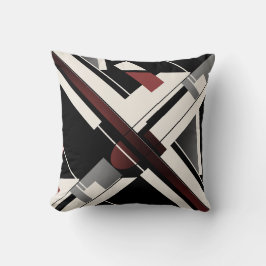 Burgund Grau Schwarz Beige Crisscross Abstrakte Ku Kissen