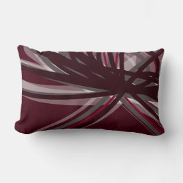 Burgund & Gray Elegante Ribbons Lumbar Kissen