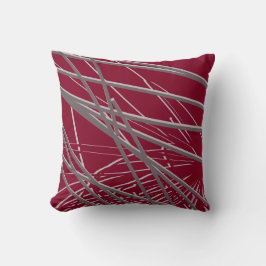 Burgund & Gray Moderne Elegante Abstrakt Kissen