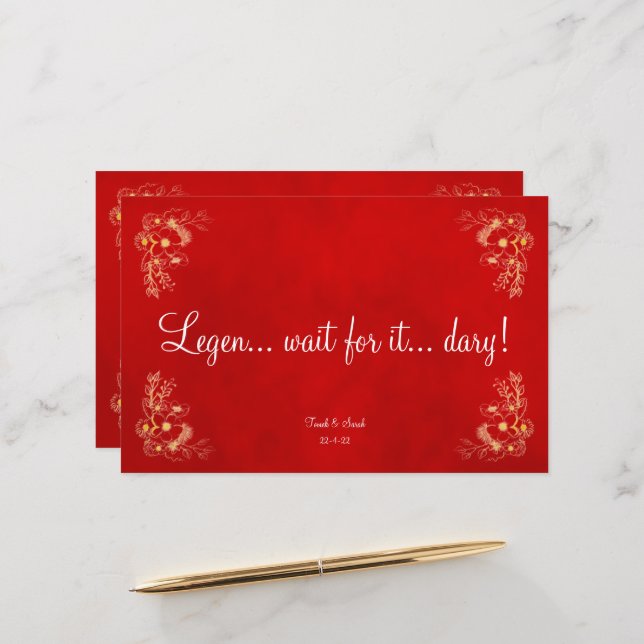 Burgund-Hochzeitstisch (Vorderseite/Rückseite Beispiel)