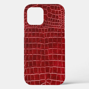 Burgund-Imitate Krokodile-Leder Case-Mate iPhone Hülle