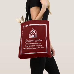 Burgund Immobilienunternehmen Benutzerdefinierter Tasche