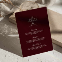 Burgund-Klassische Retro-Hochzeitsdetails