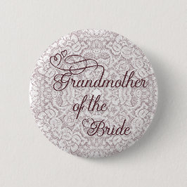 Burgund Lace Hearts Großmutter der Braut Button