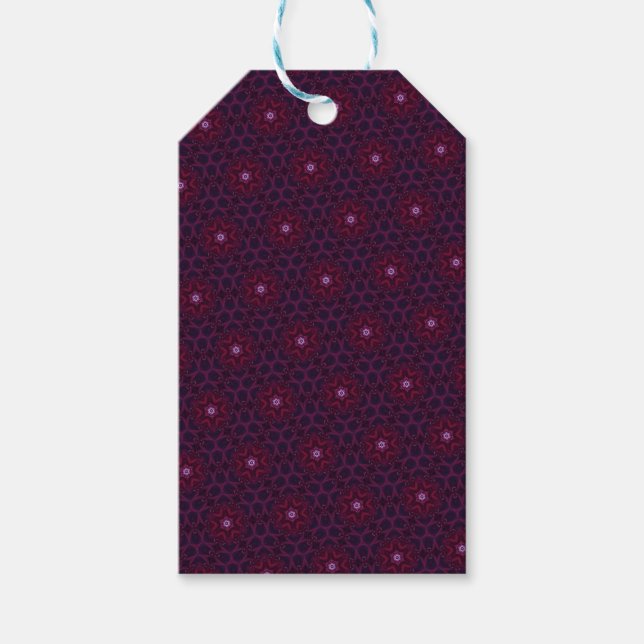 Burgund Lila Elegant Geschenkanhänger (Vorderseite)