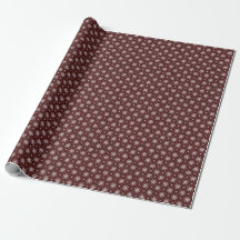 Burgund Maroon Weißer Schneeflocken