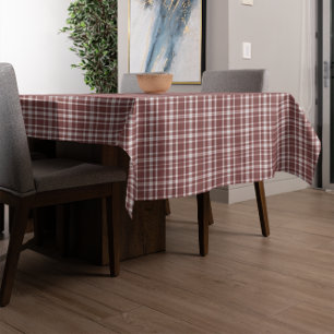 Burgund Marsala Kariert Tischdecke