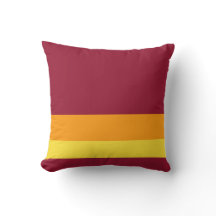 Burgund mit orangefarbenen und gelben Trennlinien