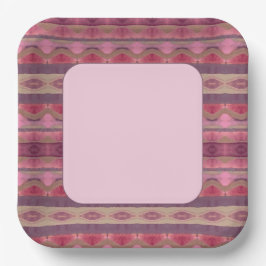 Burgund mit Pinks Pappteller