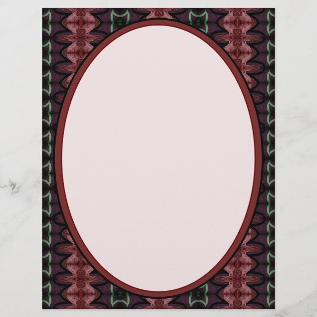 Burgund mit rosa briefbogen (Vorderseite)