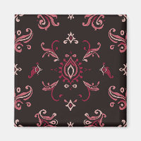 Burgund-Muster mit floralem Ornament