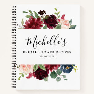 Burgund Navy Blush Brautparty Rezept Buch