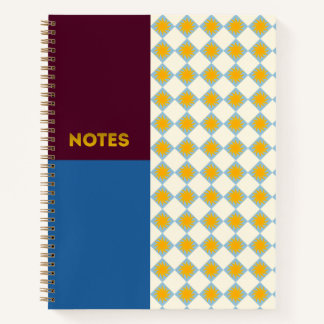 Burgund-Navy-Sonnenstrahl-Diamant-Notizbuch - M Notizbuch