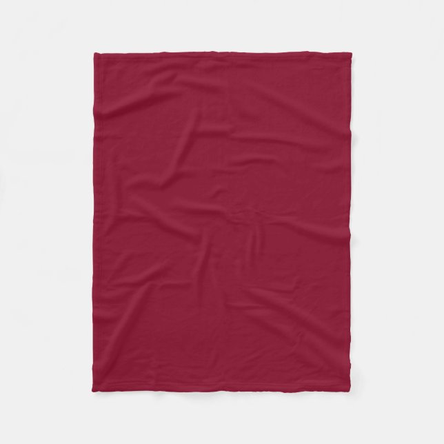 Burgund Niedlich Vollfarben Fleecedecke (Vorderseite)