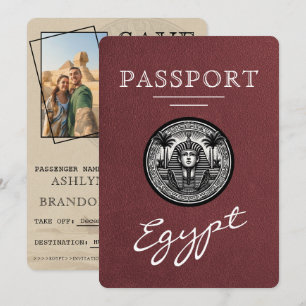 Burgund Pass Hochzeit Ägypten Save The Date
