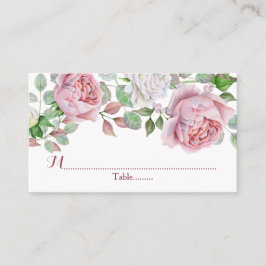 Burgund Pink Country Rose Hochzeiten Platzkarten