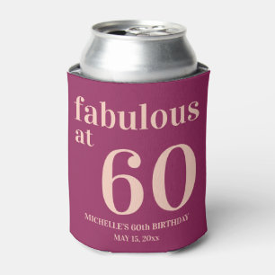 Burgund Pink Geburtstag Fabulous mit 60 Dosenkühler