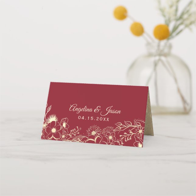 Burgund Platzkarte (Vorderseite)