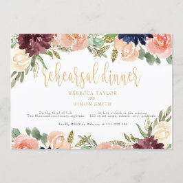 Burgund Probe Dinner Flora Landschaft Einladung