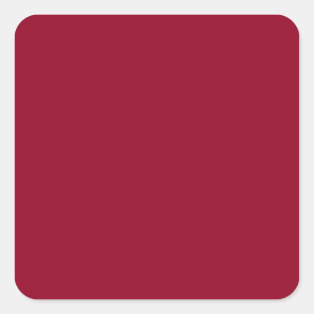Burgund Quadratischer Aufkleber (Vorderseite)