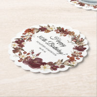 Burgund Red Mauve Herbst Blume 80. Geburtstag