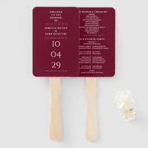 Burgund Red Special Date Wedding Programm