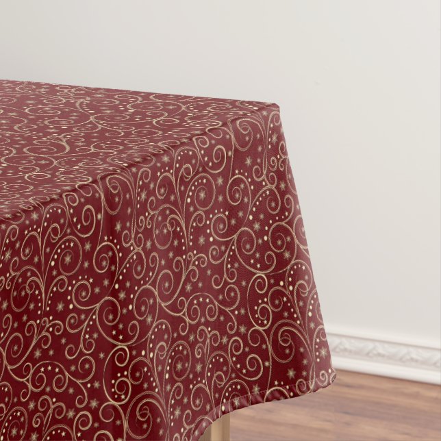 Burgund-Rollen Tischdecke (Beispiel)